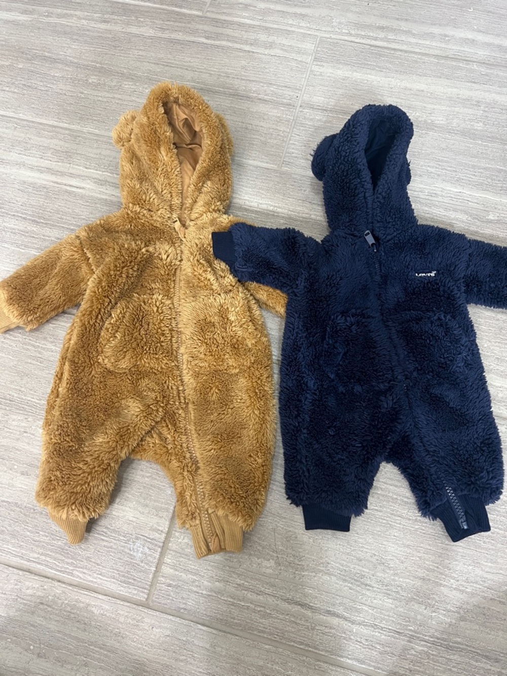 Levi’s Cozy Teddy Fleece One-Piece - Navy and Brown